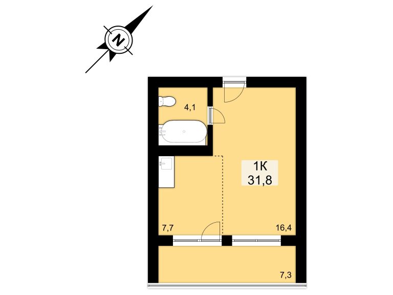 1к-31,8квм_тип 4_восток_3-7 этаж_ЖК Академгородок_цвет